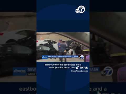 New video shows 8-car pileup due to self-driving Tesla's abrupt braking