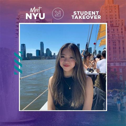 Image posted by meetnyu to instagram with caption: HI EVERYONE I’M BACK AGAIN!! My name is Elim (she/her) and I will be taking you around my day at NYU!!🎉 I’m currently a junior majoring in Media, Culture, and Communication @nyusteinhardt @mccnyu with minors in Producing @nyutisch and Art History @nyucas 🥳 I’m also from Shenzhen, China😎 On campus, I work as an Undergraduate Admissions Ambassador (of course) and I’m also part of an asian interest sorority @nyukappas and on the executive board for Asian Cultural Union @nyu_acu :) I’m so excited to show you what my day in the life will be like so feel free to leave any questions at all in the comments, DMs, and stories! 😍