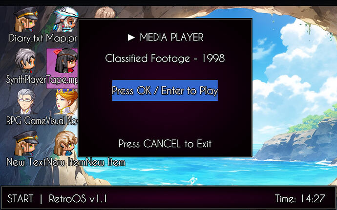 Retro Desktop Operating systein in False Series Games by SigmaSuccour 3