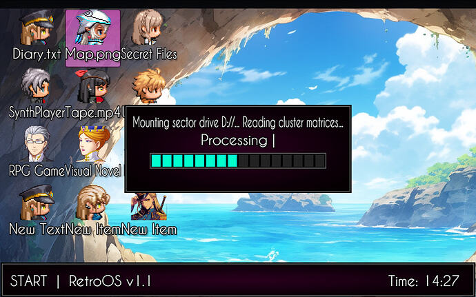 Retro Desktop Operating systein in False Series Games by SigmaSuccour 1