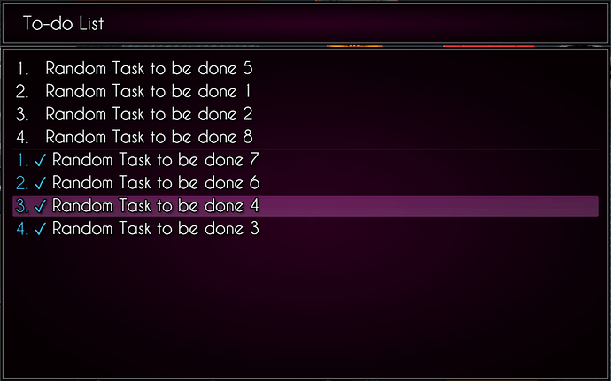 To-do List as a scene by SigmaSuccour