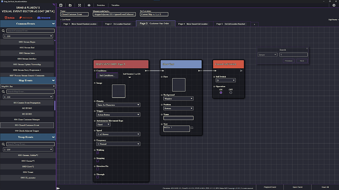 Visual Event Editor
